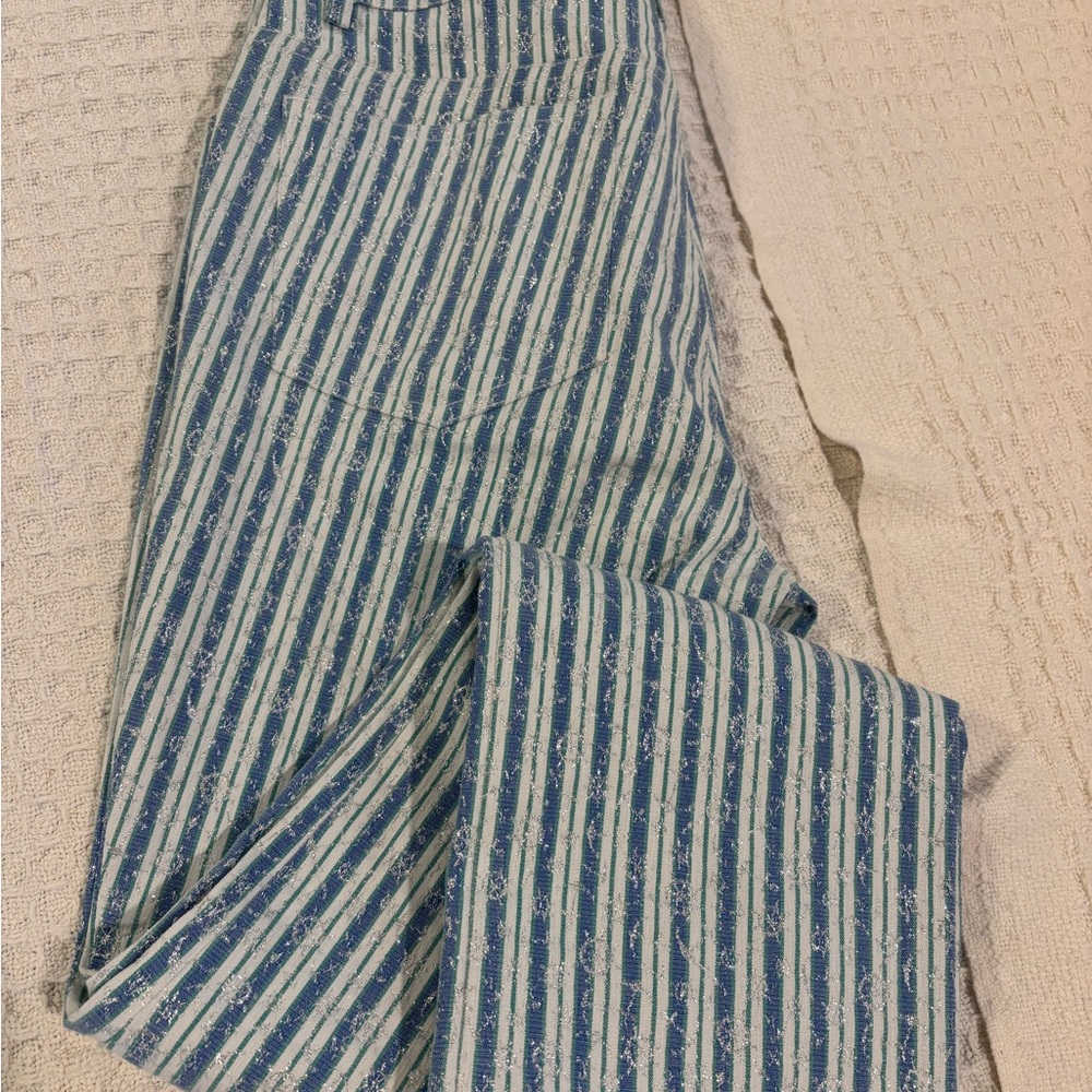 Vintage Doncaster Blue and White Patterned Pants